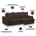 Sofá Retrátil Reclinável Para Sala de Estar Living 195cm Vêneto F04 Veludo Marrom - Lyam Decor