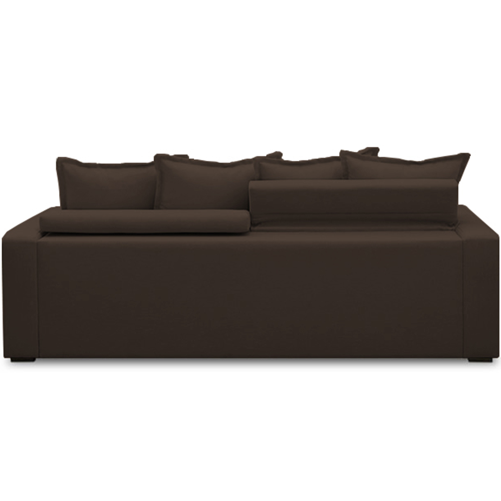 Sofá Retrátil Reclinável Para Sala de Estar Living 195cm Vêneto F04 Veludo Marrom - Lyam Decor