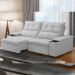 Sofá Retrátil Reclinável Para Sala de Estar Living 210cm Ártico F04 Bouclê Cinza - Lyam Decor
