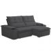 Sofá Retrátil Reclinável Para Sala de Estar Living 210cm Ártico F04 Bouclê Grafite - Lyam Decor