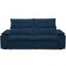 Sofá Retrátil Reclinável Para Sala de Estar Living 210cm Ártico F04 Veludo Azul - Lyam Decor