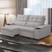 Sofá Retrátil Reclinável Para Sala de Estar Living 210cm Ártico F04 Veludo Cinza - Lyam Decor