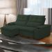 Sofá Retrátil Reclinável Para Sala de Estar Living 210cm Ártico F04 Veludo Verde - Lyam Decor