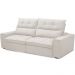 Sofá Retrátil Reclinável Para Sala de Estar Living 210cm Dimas F04 Bouclê Off White - Lyam Decor