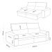 Sofá Retrátil Reclinável Para Sala de Estar Living 210cm Dimas F04 Bouclê Off White - Lyam Decor