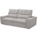 Sofá Retrátil Reclinável Para Sala de Estar Living 210cm Dimas F04 Veludo Cinza - Lyam Decor