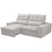 Sofá Retrátil Reclinável Para Sala de Estar Living 210cm Dimas F04 Veludo Cinza - Lyam Decor