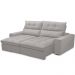 Sofá Retrátil Reclinável Para Sala de Estar Living 210cm Dimas F04 Veludo Cinza - Lyam Decor