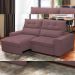 Sofá Retrátil Reclinável Para Sala de Estar Living 210cm Dimas F04 Veludo Lilás - Lyam Decor