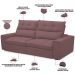 Sofá Retrátil Reclinável Para Sala de Estar Living 210cm Dimas F04 Veludo Lilás - Lyam Decor