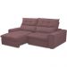 Sofá Retrátil Reclinável Para Sala de Estar Living 210cm Dimas F04 Veludo Lilás - Lyam Decor