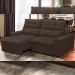Sofá Retrátil Reclinável Para Sala de Estar Living 210cm Dimas F04 Veludo Marrom - Lyam Decor