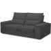 Sofá Retrátil Reclinável Para Sala de Estar Living 210cm Nápoles F04 Bouclê Grafite - Lyam Decor