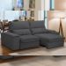 Sofá Retrátil Reclinável Para Sala de Estar Living 210cm Nápoles F04 Bouclê Grafite - Lyam Decor