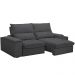 Sofá Retrátil Reclinável Para Sala de Estar Living 210cm Nápoles F04 Bouclê Grafite - Lyam Decor