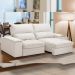 Sofá Retrátil Reclinável Para Sala de Estar Living 210cm Nápoles F04 Bouclê Off White - Lyam Decor