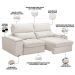 Sofá Retrátil Reclinável Para Sala de Estar Living 210cm Nápoles F04 Bouclê Off White - Lyam Decor