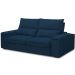 Sofá Retrátil Reclinável Para Sala de Estar Living 210cm Nápoles F04 Veludo Azul - Lyam Decor