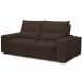 Sofá Retrátil Reclinável Para Sala de Estar Living 210cm Nápoles F04 Veludo Marrom - Lyam Decor