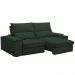 Sofá Retrátil Reclinável Para Sala de Estar Living 210cm Nápoles F04 Veludo Verde - Lyam Decor