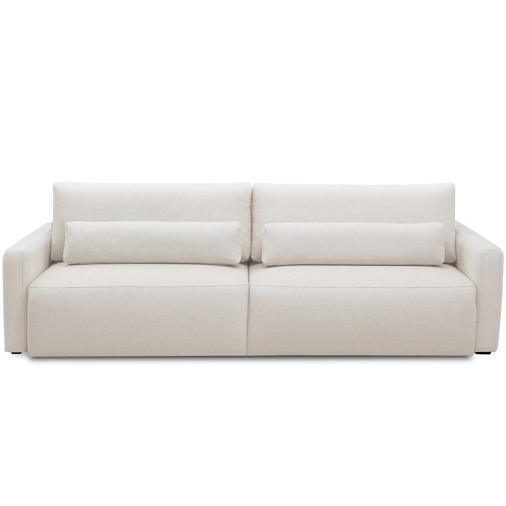 Sofá Retrátil Reclinável Para Sala de Estar Living 210cm Sevilha F04 Bouclê Off White - Lyam Decor