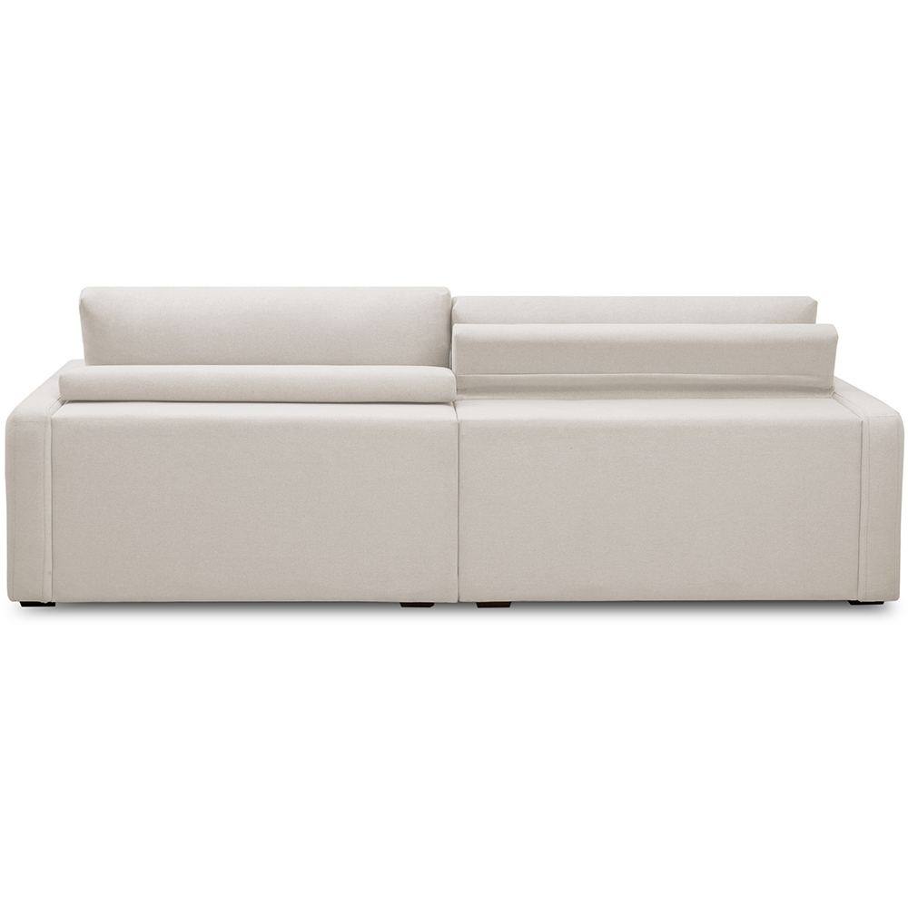 Sofá Retrátil Reclinável Para Sala de Estar Living 210cm Sevilha F04 Bouclê Off White - Lyam Decor