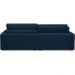 Sofá Retrátil Reclinável Para Sala de Estar Living 210cm Sevilha F04 Veludo Azul - Lyam Decor