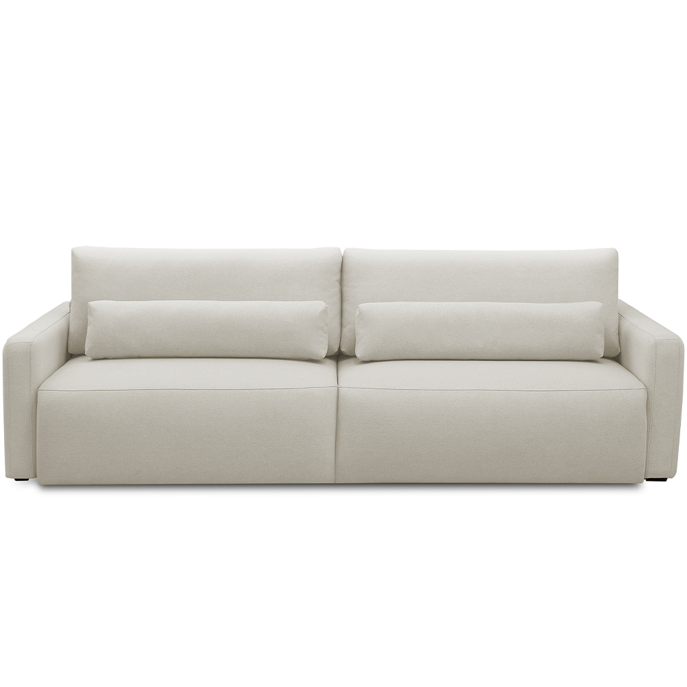 Sofá Retrátil Reclinável Para Sala de Estar Living 210cm Sevilha F04 Veludo Bege - Lyam Decor