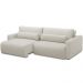 Sofá Retrátil Reclinável Para Sala de Estar Living 210cm Sevilha F04 Veludo Bege - Lyam Decor