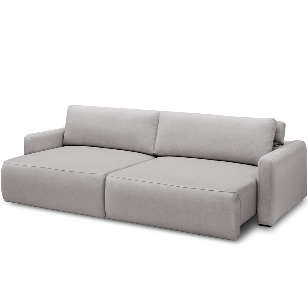 Sofá Retrátil Reclinável Para Sala de Estar Living 210cm Sevilha F04 Veludo Cinza - Lyam Decor