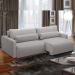 Sofá Retrátil Reclinável Para Sala de Estar Living 210cm Sevilha F04 Veludo Cinza - Lyam Decor