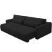 Sofá Retrátil Reclinável Para Sala de Estar Living 210cm Sevilha F04 Veludo Preto - Lyam Decor