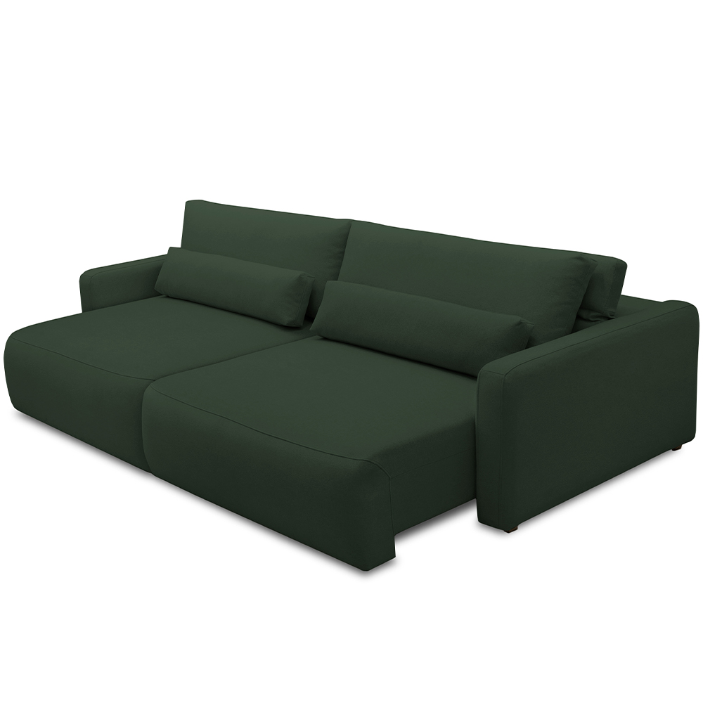 Sofá Retrátil Reclinável Para Sala de Estar Living 210cm Sevilha F04 Veludo Verde - Lyam Decor