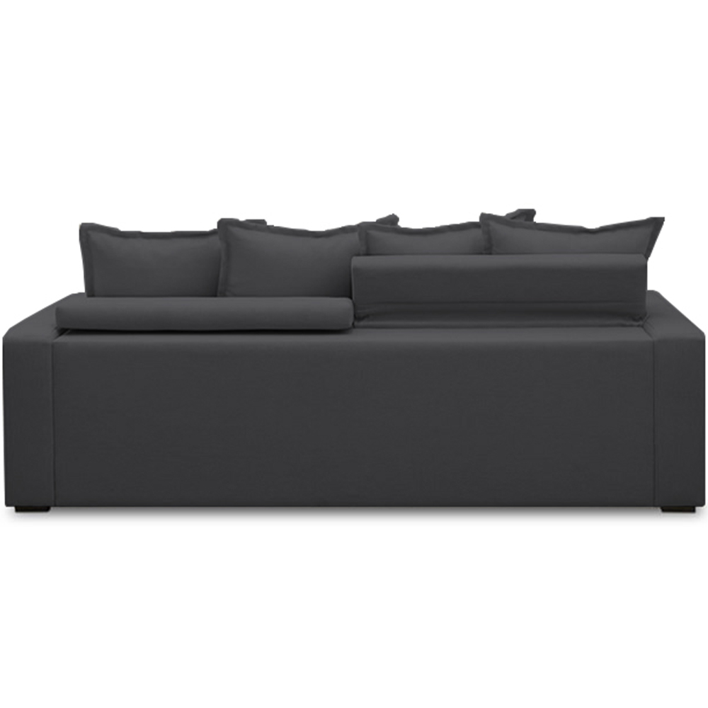 Sofá Retrátil Reclinável Para Sala de Estar Living 215cm Vêneto F04 Bouclê Grafite - Lyam Decor