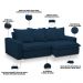 Sofá Retrátil Reclinável Para Sala de Estar Living 215cm Vêneto F04 Veludo Azul - Lyam Decor
