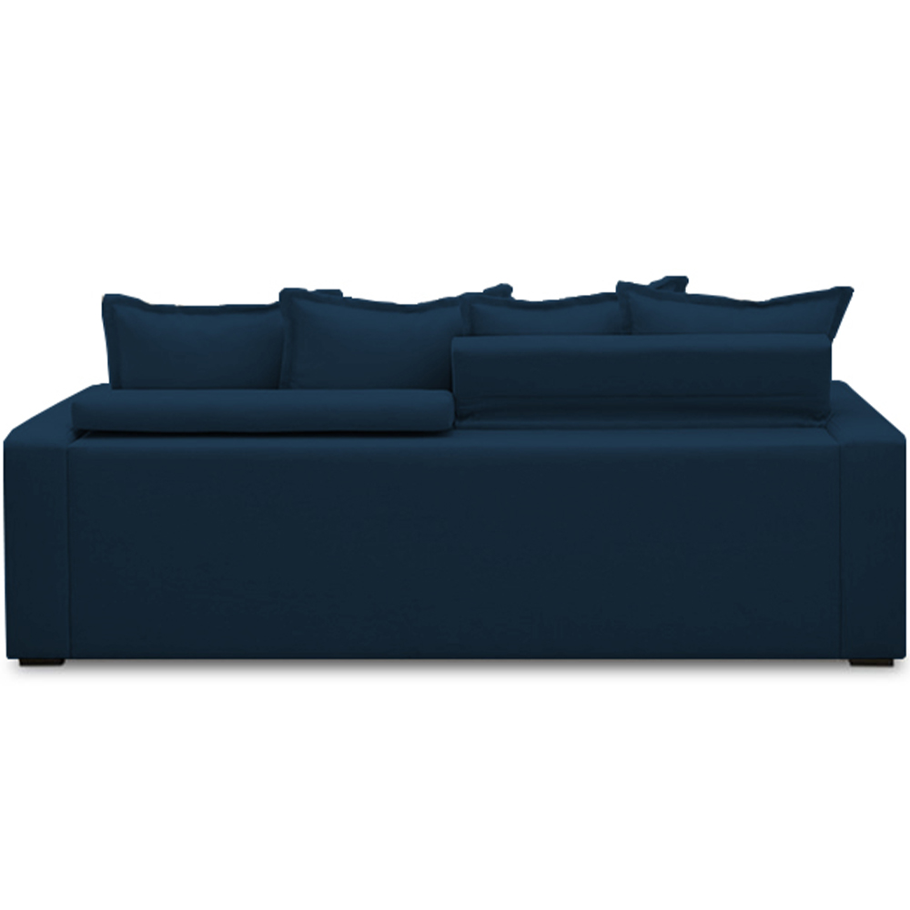 Sofá Retrátil Reclinável Para Sala de Estar Living 215cm Vêneto F04 Veludo Azul - Lyam Decor