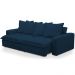 Sofá Retrátil Reclinável Para Sala de Estar Living 215cm Vêneto F04 Veludo Azul - Lyam Decor