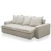 Sofá Retrátil Reclinável Para Sala de Estar Living 215cm Vêneto F04 Veludo Bege - Lyam Decor