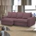 Sofá Retrátil Reclinável Para Sala de Estar Living 215cm Vêneto F04 Veludo Lilás - Lyam Decor