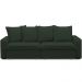 Sofá Retrátil Reclinável Para Sala de Estar Living 215cm Vêneto F04 Veludo Verde - Lyam Decor