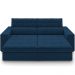 Sofá Retrátil Reclinável Para Sala de Estar Living 218cm Clara M03 Veludo Azul Marinho - Lyam Decor