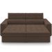 Sofá Retrátil Reclinável Para Sala de Estar Living 218cm Clara M03 Veludo Marrom - Lyam Decor