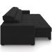 Sofá Retrátil Reclinável Para Sala de Estar Living 218cm Clara M03 Veludo Preto - Lyam Decor