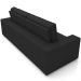 Sofá Retrátil Reclinável Para Sala de Estar Living 218cm Clara M03 Veludo Preto - Lyam Decor
