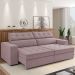 Sofá Retrátil Reclinável Para Sala de Estar Living 218cm Clara M03 Veludo Rosê - Lyam Decor