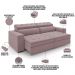 Sofá Retrátil Reclinável Para Sala de Estar Living 218cm Clara M03 Veludo Rosê - Lyam Decor