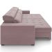 Sofá Retrátil Reclinável Para Sala de Estar Living 218cm Clara M03 Veludo Rosê - Lyam Decor