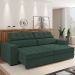 Sofá Retrátil Reclinável Para Sala de Estar Living 218cm Clara M03 Veludo Verde Musgo - Lyam Decor