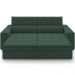 Sofá Retrátil Reclinável Para Sala de Estar Living 218cm Clara M03 Veludo Verde Musgo - Lyam Decor