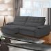 Sofá Retrátil Reclinável Para Sala de Estar Living 230cm Ártico F04 Bouclê Grafite - Lyam Decor